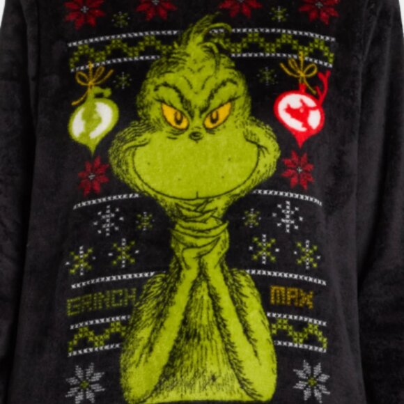 The Grinch Women's & Women's Plus Minky Fleece Graphic Sleep Top –size (4-6) - Picture 3 of 4